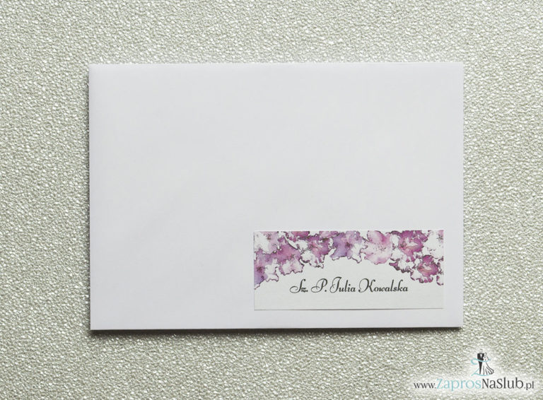 Kwiatowe naklejki na koperty - personalizacja kopert naklejką z kwiatami rododendronu