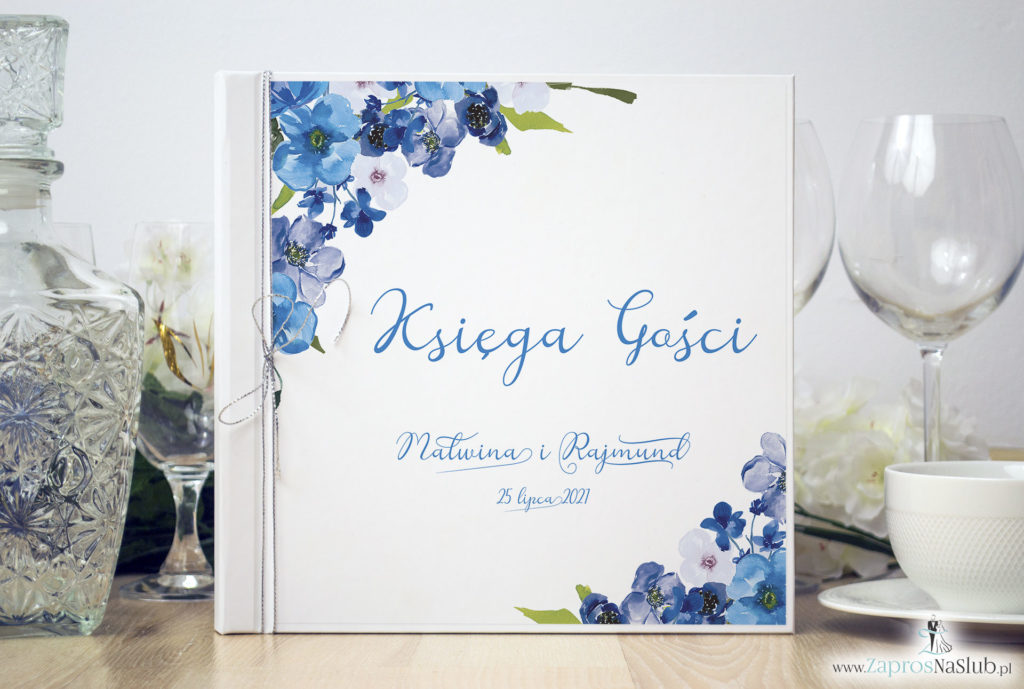 ksiega-gosci-weselnych-niebieskie-kwiaty-srebrny-sznurek-metalizowany