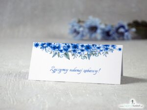 Winietki na stół z niebieskimi kwiatami WIN-41-22