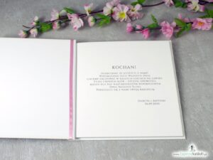 Księga gości z różowymi i białymi kwiatami KSG-41-12