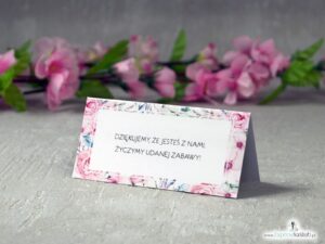 Winietka na stół z kwiatową ramką z róż WIN-117