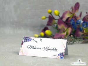 Winietki na stół geometryczne z kolorowymi kwiatami WIN-41-74